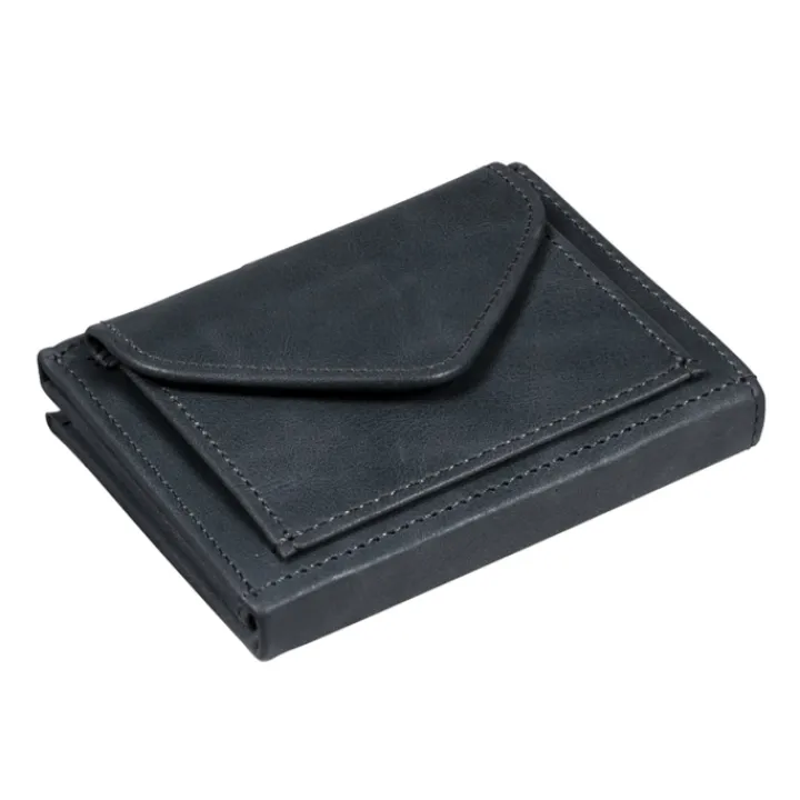 Rfid Portemonnees|Mini Portemonnees>Exentri Leather Multi Wallet blue