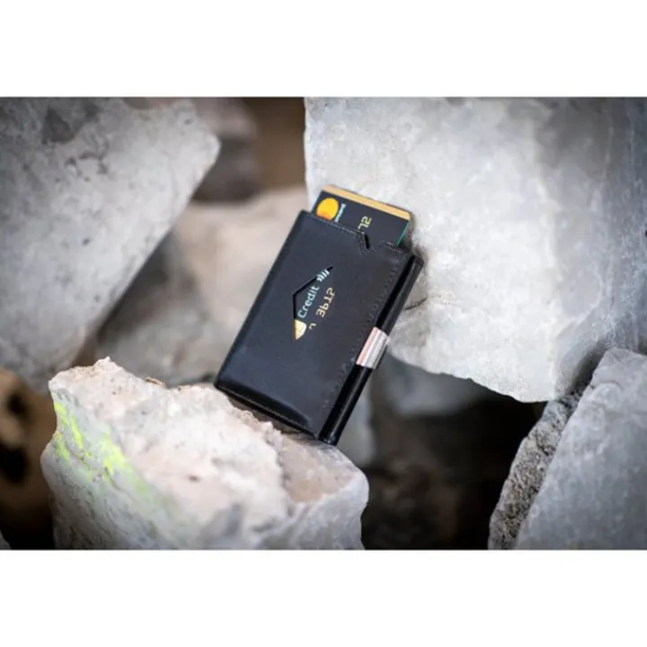 Rfid Portemonnees|Mini Portemonnees>Exentri Leather Multi Wallet black