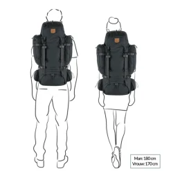Grote Rugzakken|Trekking Rugzakken>Fjallraven Kajka 65 M/L coal black