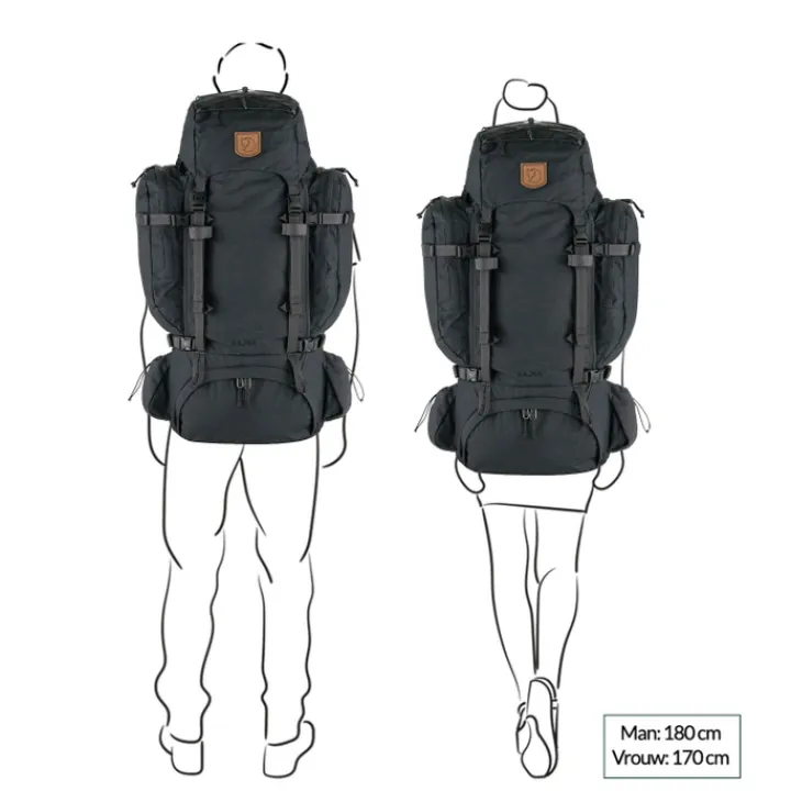 Grote Rugzakken|Trekking Rugzakken>Fjallraven Kajka 75 M/L un blue