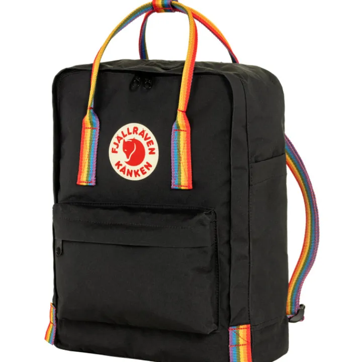 Kleine Rugzakken|Heren Rugzakken>Fjallraven Kanken Rainbow black-rainbow pattern