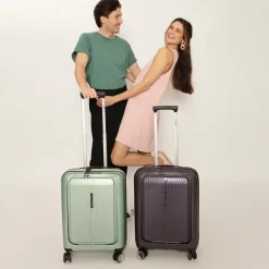 Handbagage Trolleys|Laptop Trolleys>Gabol Brooklyn Cabin Trolley Front Pocket verde