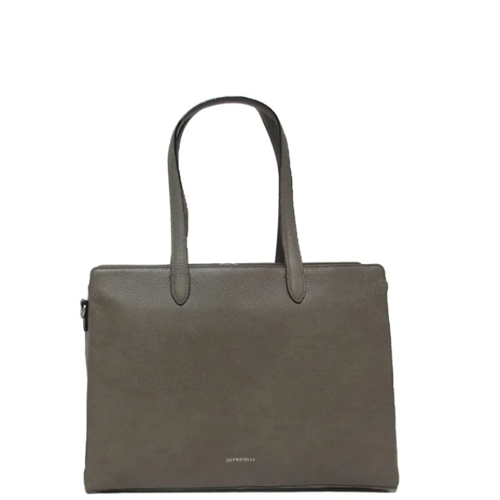 13 Inch Laptoptassen|Leren Laptoptassen>Gigi Fratelli Romance Business bag 13" taupe