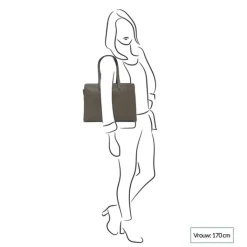 13 Inch Laptoptassen|Leren Laptoptassen>Gigi Fratelli Romance Business bag 13" taupe