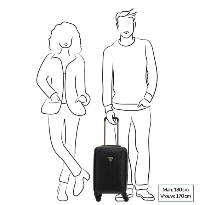 Handbagage Trolleys|Handbagage Koffers>Guess Wilder 18 In 8-Wheeler black