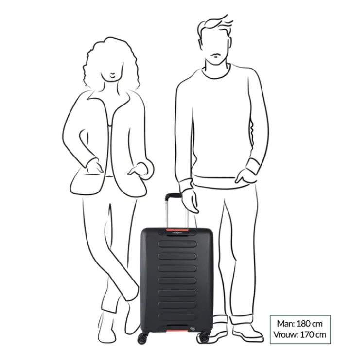 Harde Koffers|Reiskoffers>Hedgren Comby Grip M Expandable vaporous grey