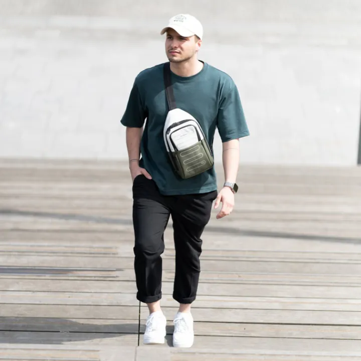 Sling Bags|Herentassen>Hedgren Comby Performance Slingbag vaporous grey