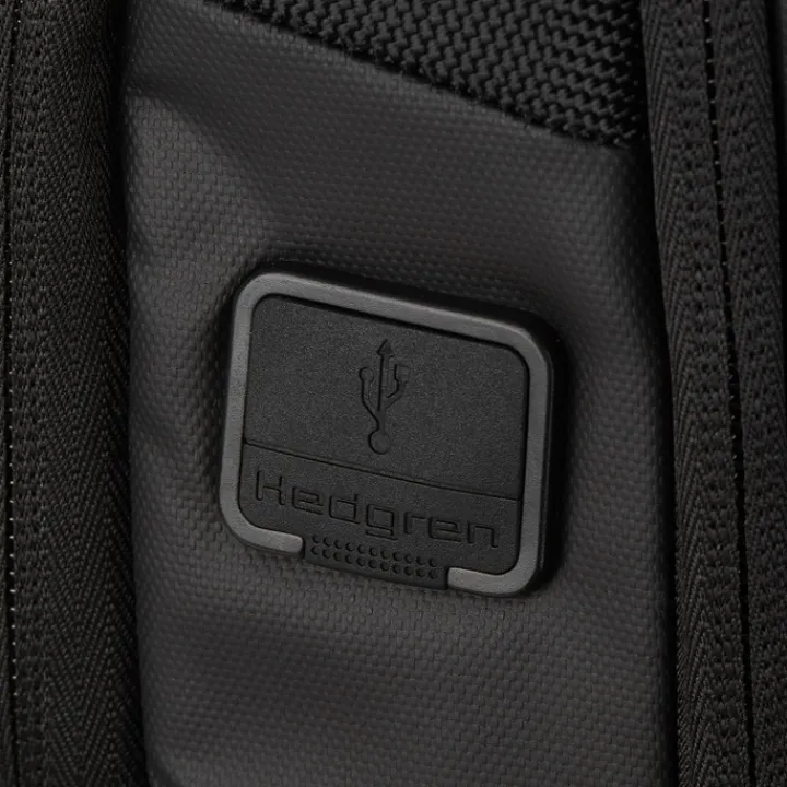 Schoolrugzak|Heren Schooltassen>Hedgren Commute Rail Laptoprugzak black