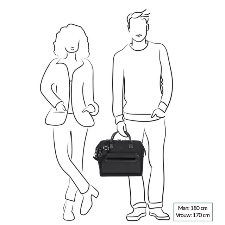 Herentassen|14 Inch Laptoptassen>Hedgren Galao RFID Briefcase 14" black