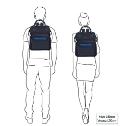 Kleine Rugzakken|Schoolrugzak>Hedgren Moka RFID Backpack M 14" peacoat blue