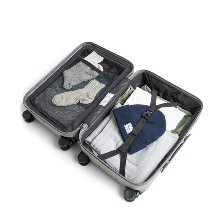 Handbagage Trolleys|Reistrolleys>Herschel Supply Co. Heritage Hardshell Large CarryOn Luggage oxblood red gradient