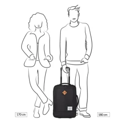 Handbagage Trolleys|Handbagage Koffers>Herschel Supply Co. Heritage Softshell Large CarryOn Luggage raven crosshatch
