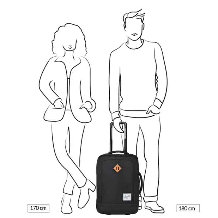 Handbagage Trolleys|Handbagage Koffers>Herschel Supply Co. Heritage Softshell Large CarryOn Luggage black
