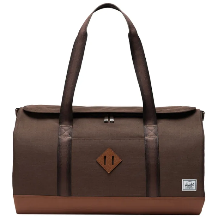 Handbagage Reistassen|Heren Reistassen>Herschel Supply Co. Heritage Duffel chocolate brown crosshatch/sadle brown