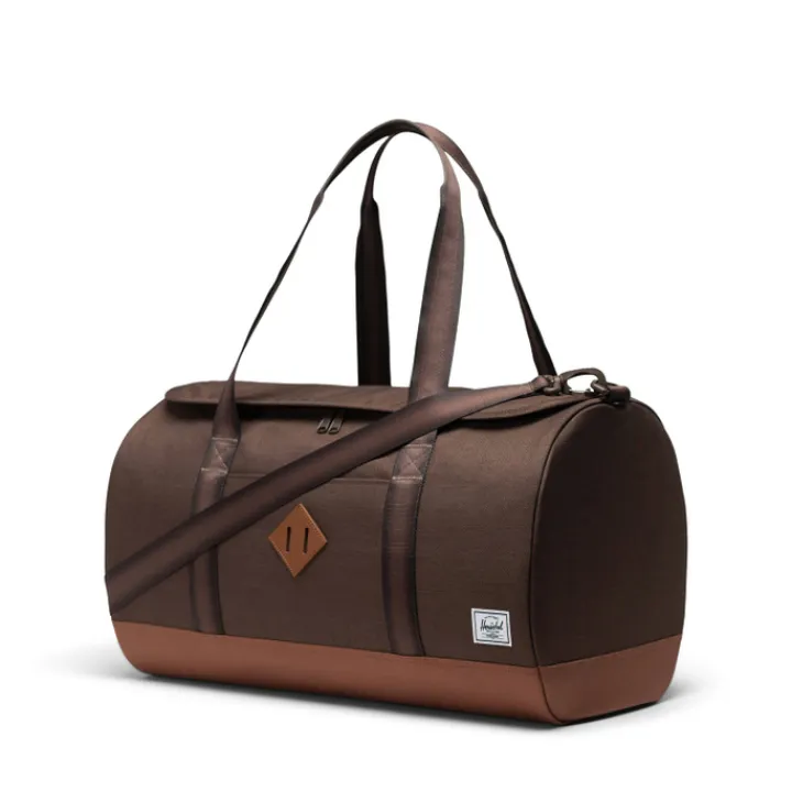 Handbagage Reistassen|Heren Reistassen>Herschel Supply Co. Heritage Duffel chocolate brown crosshatch/sadle brown