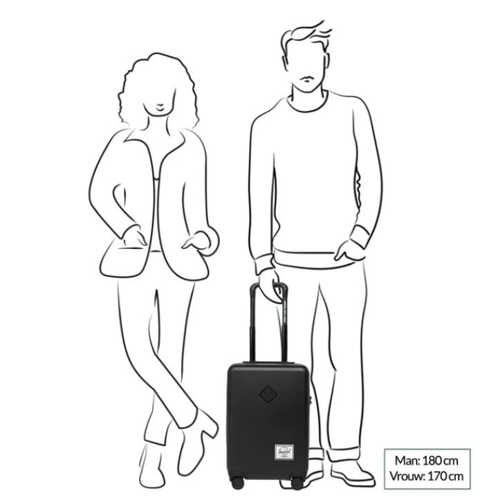 Handbagage Trolleys|Reistrolleys>Herschel Supply Co. Heritage Hardshell Carry On Luggage gargoyle