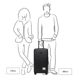 Reistrolleys|Reiskoffers>Herschel Supply Co. Heritage Hardshell Medium Luggage black gradient