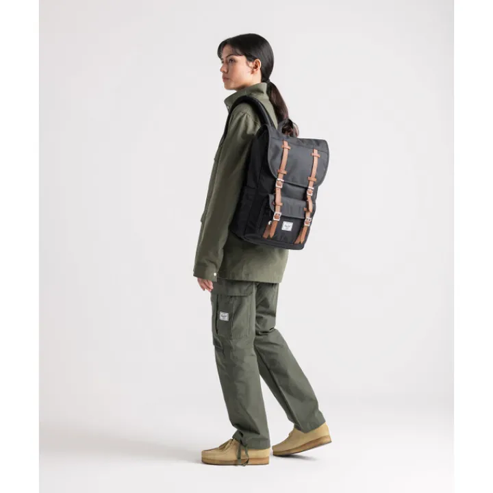 Heren Rugzakken|Dames Rugzakken>Herschel Supply Co. Little America Mid Backpack raven crosshatch