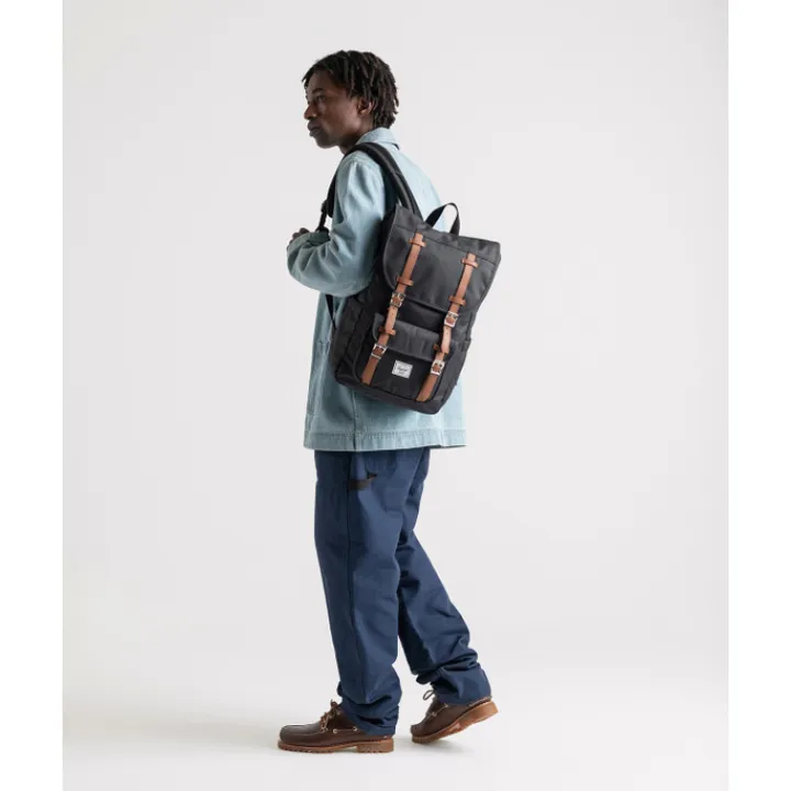 Heren Rugzakken|Dames Rugzakken>Herschel Supply Co. Little America Mid Backpack raven crosshatch