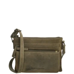Schoudertassen|Crossbody>Hide & Stitches Idaho Celestial Schoudertas olijfgroen