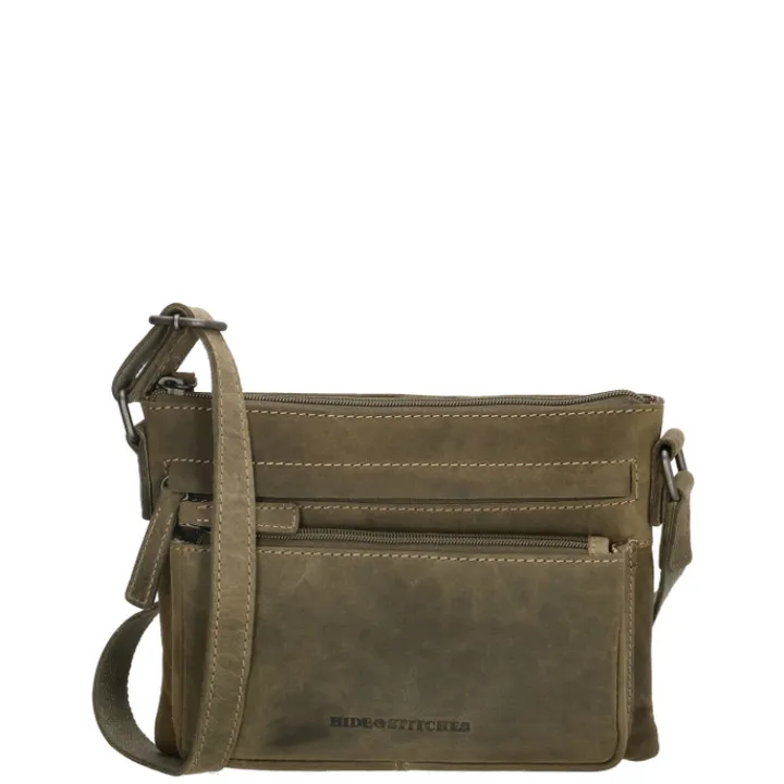 Schoudertassen|Crossbody>Hide & Stitches Idaho Celestial Schoudertas olijfgroen