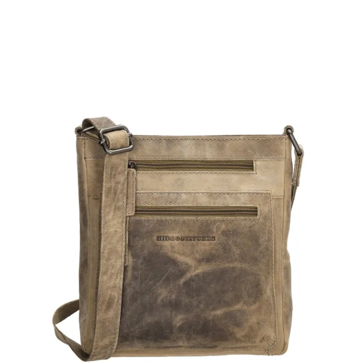 Schoudertassen|Crossbody>Hide & Stitches Idaho Dusk Schoudertas donkerzand