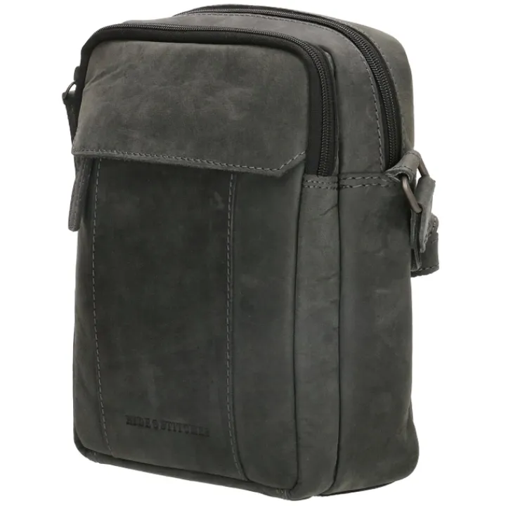 Schoudertassen|Crossbody>Hide & Stitches Idaho Harmony Schoudertas zwart