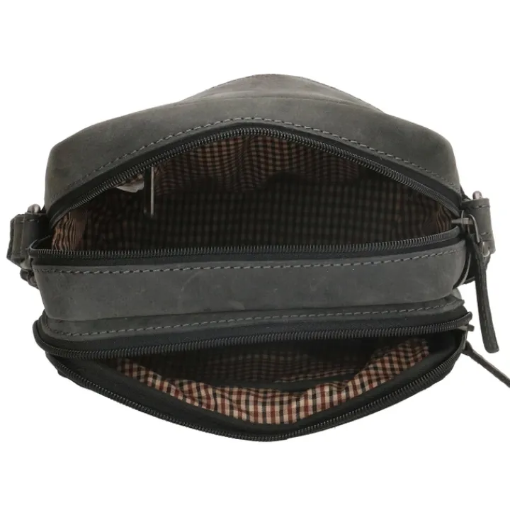 Schoudertassen|Crossbody>Hide & Stitches Idaho Harmony Schoudertas zwart