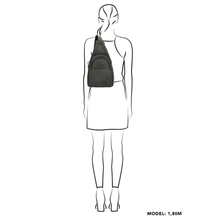 Sling Bags|Damestassen>Hide & Stitches Idaho Radiant Schoudertas zwart