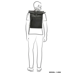 Kleine Rugzakken|Daypack>Hide & Stitches Idaho Rolltop Backpack 15,6" black
