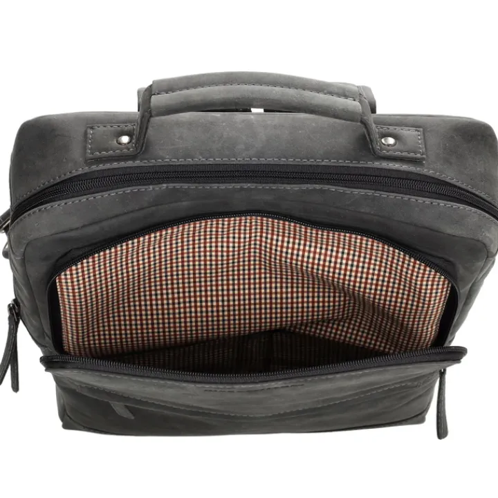 Kleine Rugzakken|15.6 Inch Laptoptassen>Hide & Stitches Idaho Rustic Rugzak zwart