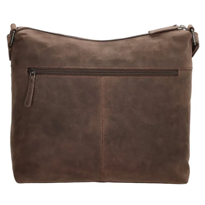 Schoudertassen|Crossbody>Hide & Stitches Idaho Shoulderbag darkbrown