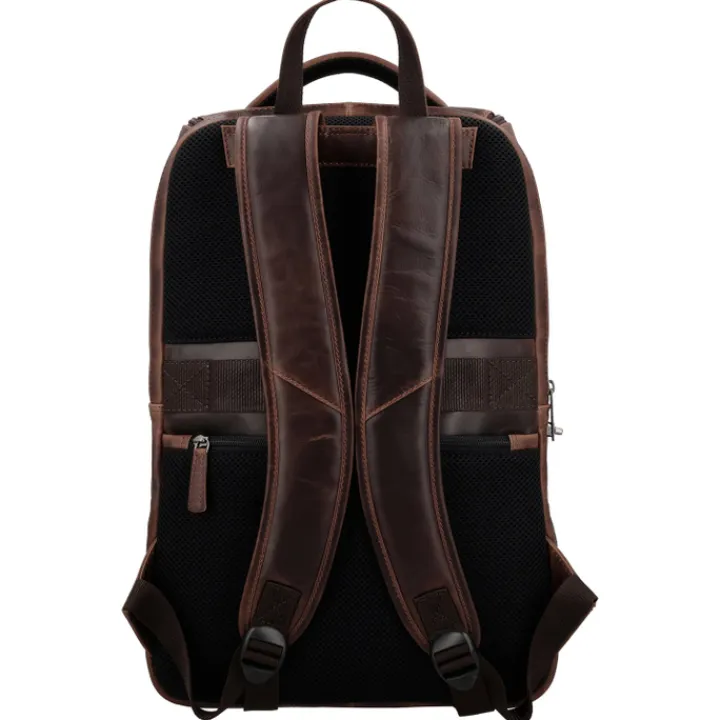 Dames Rugzakken|15.6 Inch Laptoptassen>Hide & Stitches Japura Backpack dark brown