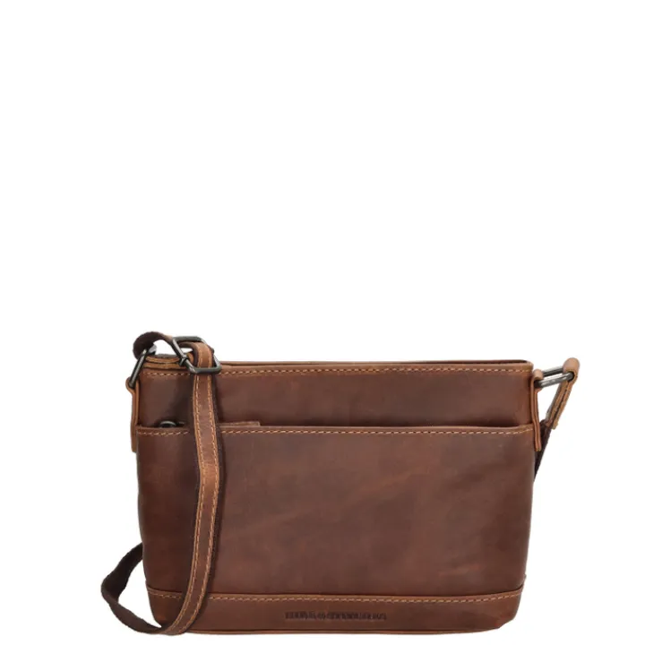 Crossbody|Schoudertassen>Hide & Stitches Japura Shoulderbag cognac