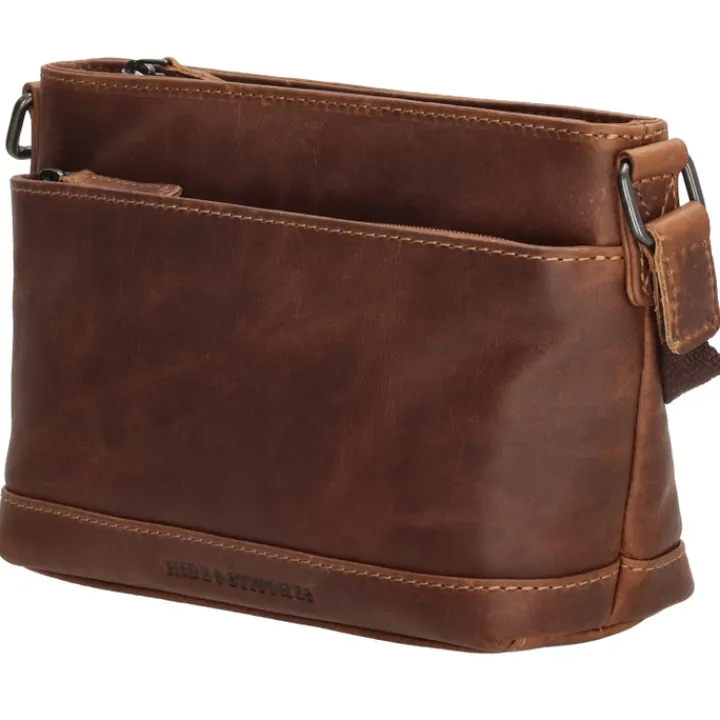 Crossbody|Schoudertassen>Hide & Stitches Japura Shoulderbag cognac