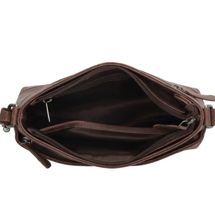 Schoudertassen|Crossbody>Hide & Stitches Japura Shoulderbag dark brown