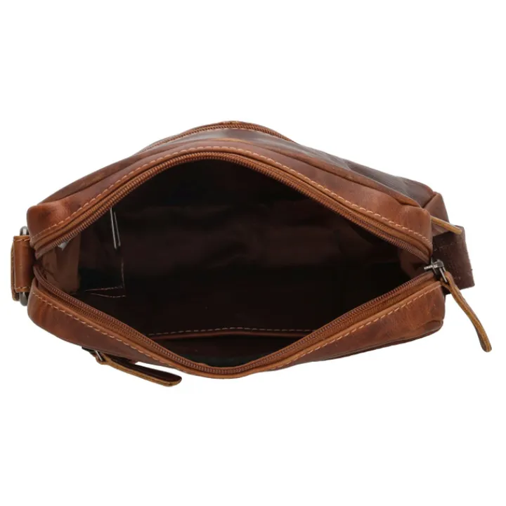 Schoudertassen|Damestassen>Hide & Stitches Japura Shoulderbag cognac