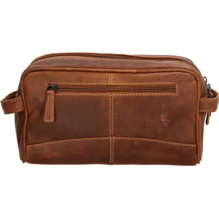 Toilettassen>Hide & Stitches Japura Toiletbag cognac