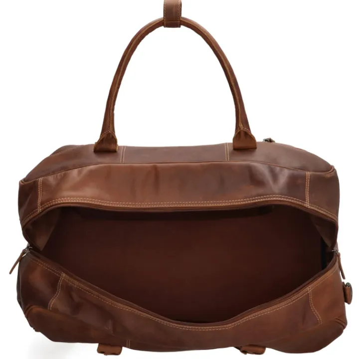 Handbagage Reistassen|Heren Reistassen>Hide & Stitches Japura Travelbag cognac