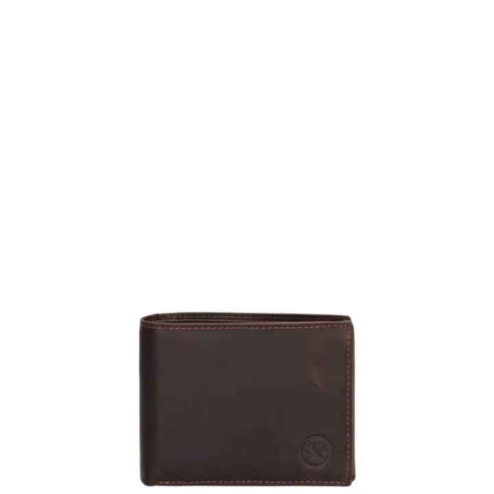 Rfid Portemonnees|Grote Portemonnees>Hide & Stitches Japura Wallet darkbrown