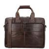 15.6 Inch Laptoptassen|Laptop Schoudertassen>Hide & Stitches Next Navajo Laptopbag darkbrown