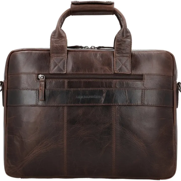 15.6 Inch Laptoptassen|Laptop Schoudertassen>Hide & Stitches Next Navajo Laptopbag darkbrown
