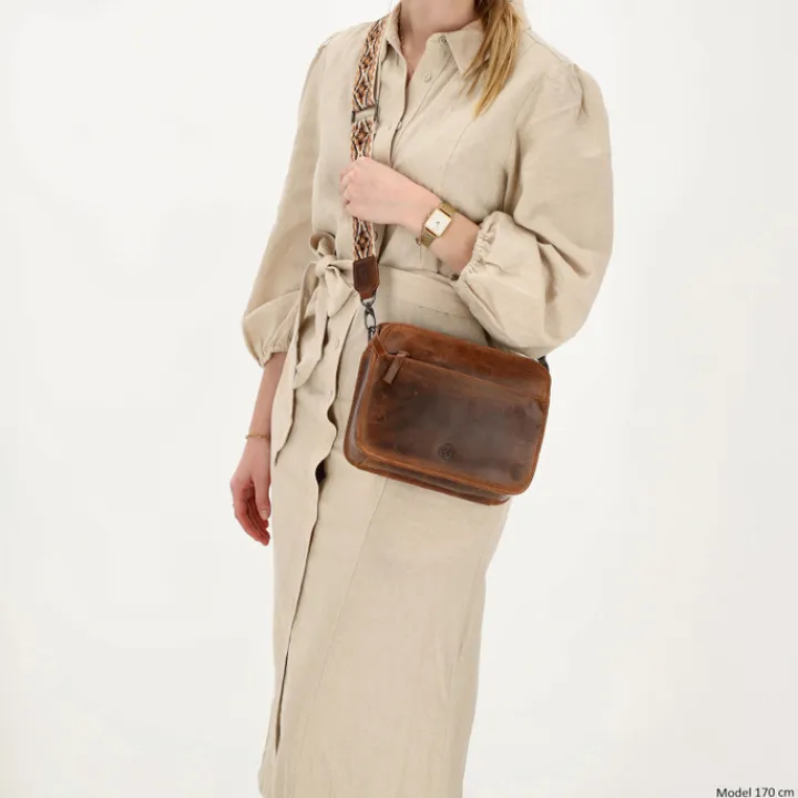 Schoudertassen|Crossbody>Hide & Stitches Next Navajo Shoulderbag brown