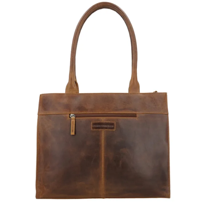 15.6 Inch Laptoptassen|Laptop Schoudertassen>Hide & Stitches Next Navajo Laptopbag brown