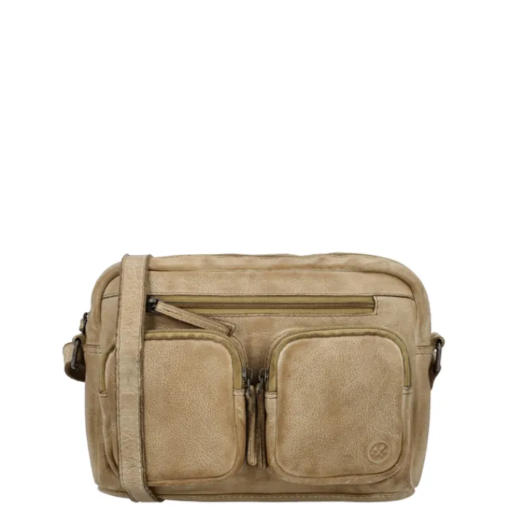 Schoudertassen|Crossbody>Hide & Stitches Paint Rock Shoulderbag sand