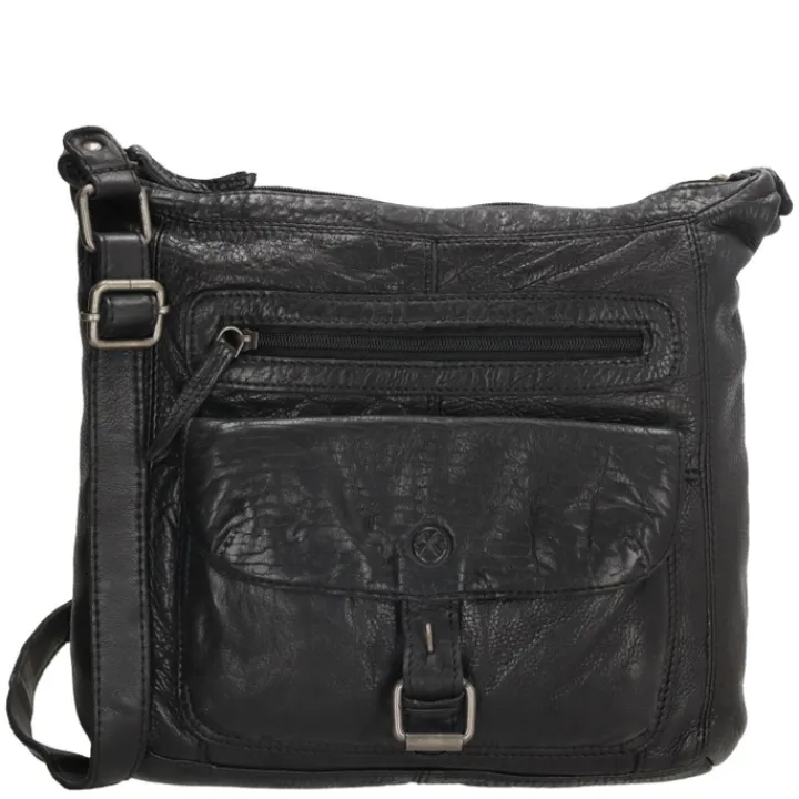 Schoudertassen|Crossbody>Hide & Stitches Paint Rock Shoulderbag black