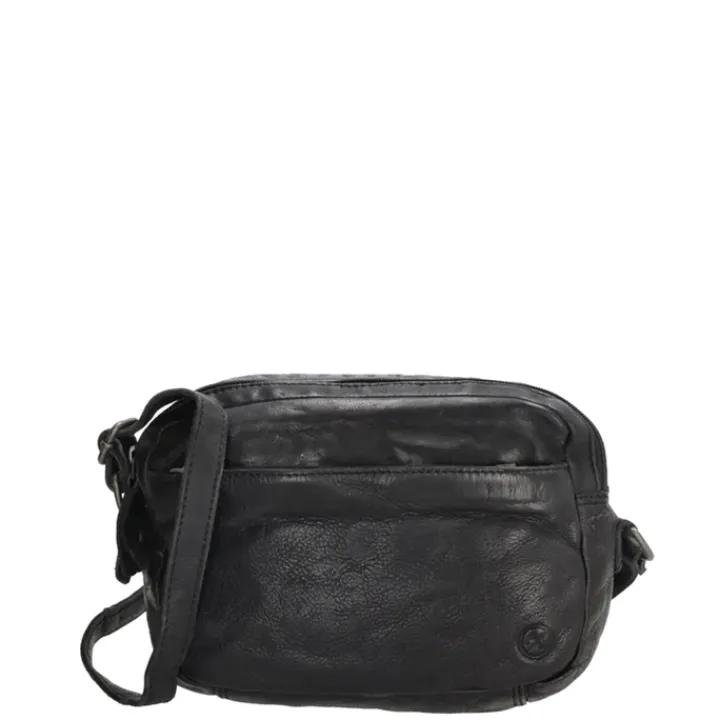 Schoudertassen|Crossbody>Hide & Stitches Paint Rock Shoulderbag Small black