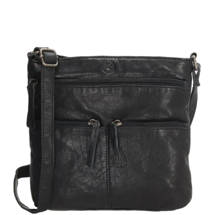 Schoudertassen|Crossbody>Hide & Stitches Paint Rock Shoulderbag High black