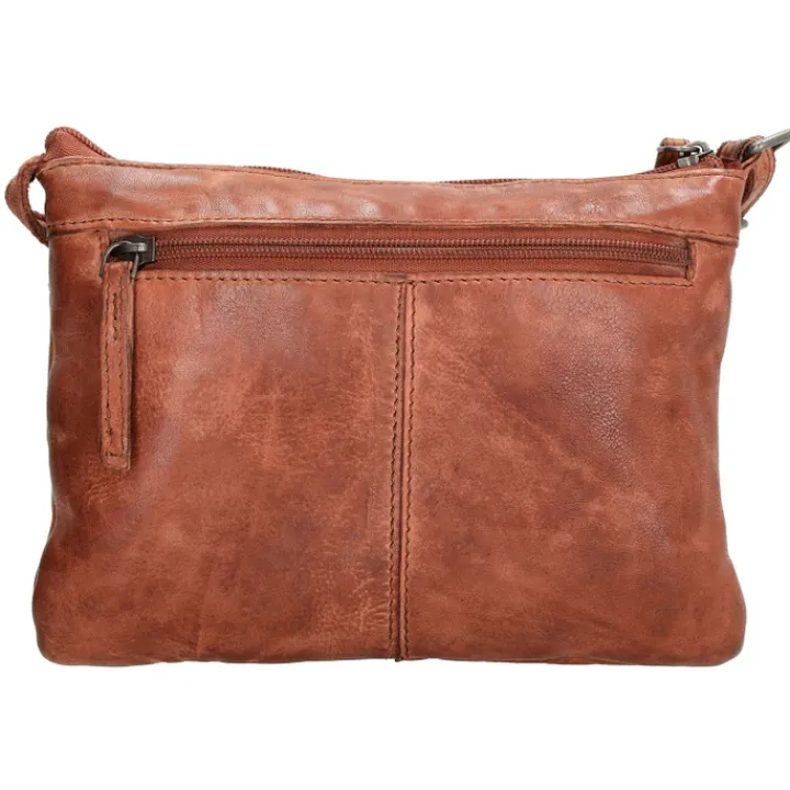 Schoudertassen|Crossbody>Hide & Stitches Paint Rock Shoulderbag cognac