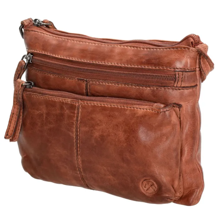 Schoudertassen|Crossbody>Hide & Stitches Paint Rock Shoulderbag cognac